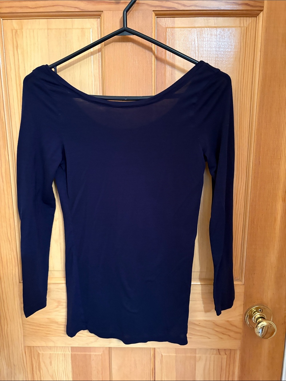 Joe Fresh Navy Boatneck Long Sleeve Top